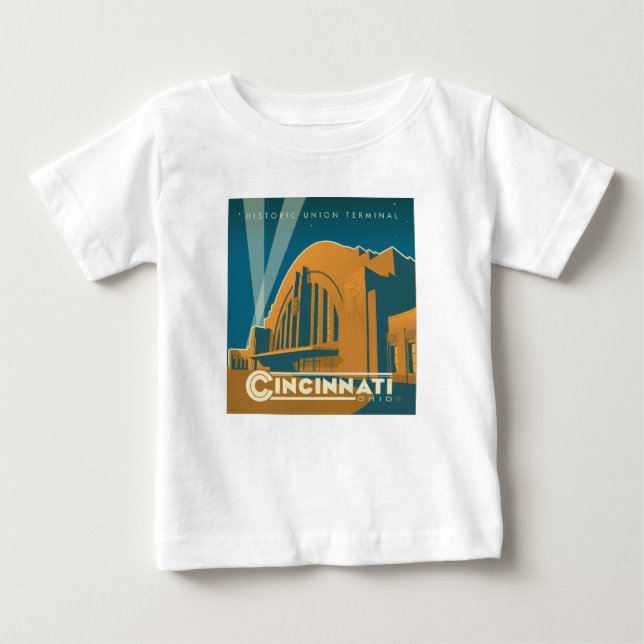 Cincinnati, Ohio | Historischer Gewerkschaft Baby T-shirt (Vorderseite)