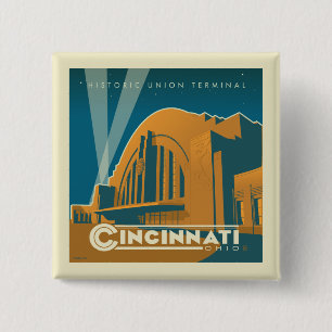 Cincinnati, Ohio Historischer Gewerkschaft Button