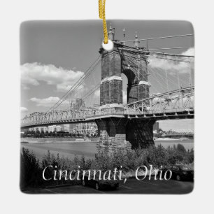 Cincinnati Ohio Keepake Souvenir Weihnachten Keramikornament