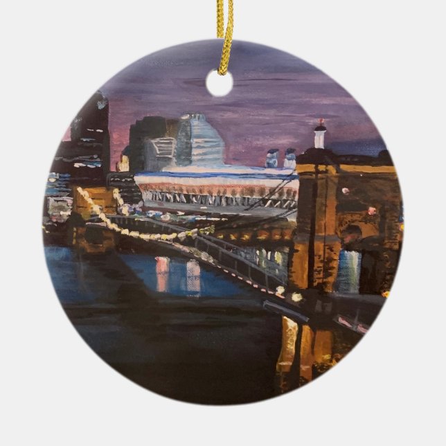 Cincinnati Ohio Keramik Ornament (Vorne)