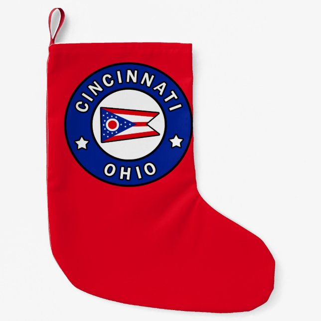 Cincinnati Ohio Kleiner Weihnachtsstrumpf (Vorderseite)