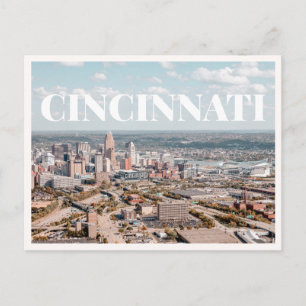 Cincinnati Ohio Luftbild Stadtansicht Downtown-Fot Postkarte