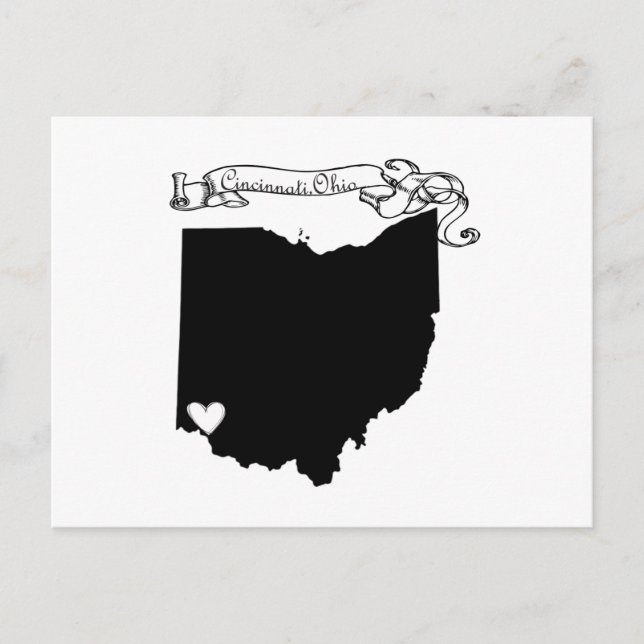 Cincinnati Ohio Postkarte (Vorderseite)