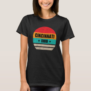 Cincinnati Ohio Retro Vintag Sunset US Staat Cinc T-Shirt