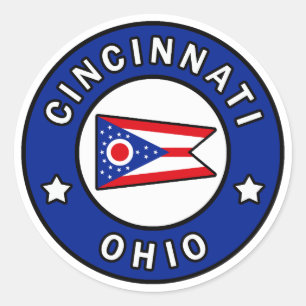 Cincinnati Ohio Runder Aufkleber