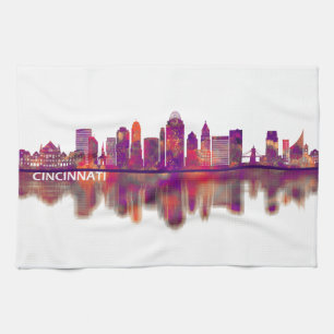 Cincinnati Ohio Skyline Geschirrtuch