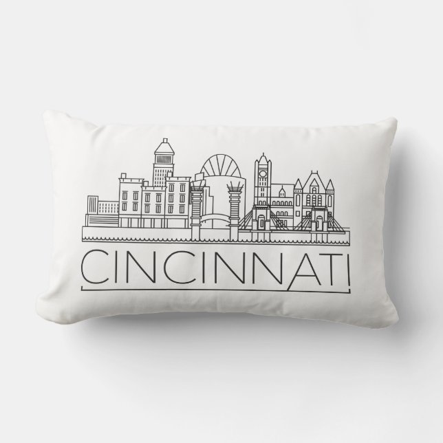 Cincinnati, Ohio Skyline Lendenkissen (Vorderseite)