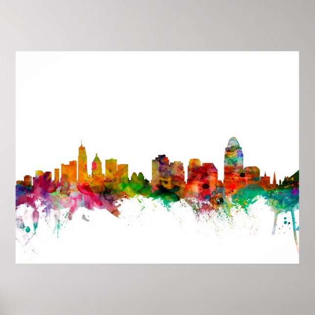 Cincinnati Ohio Skyline Poster (Vorne)
