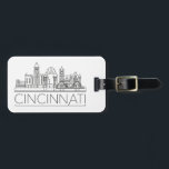 Cincinnati, Ohio Stylized Skyline Gepäckmarke Gepäckanhänger<br><div class="desc">Ein einzigartiges Gepäckanhänger,  das die schöne Stadt Cincinnati,  Ohio darstellt.  Dieses Tag zeigt eine stilisierte Abbildung der einzigartigen Skyline der Stadt mit ihrem Namen darunter.</div>
