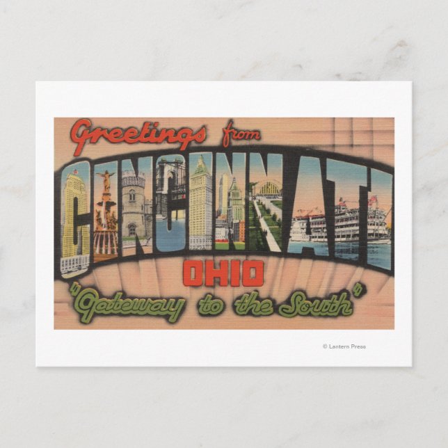 Cincinnati, Ohio (Tor zum Süden) Postkarte (Vorderseite)