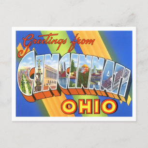 Cincinnati, Ohio Vintage Big Lettres Carte postale