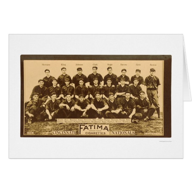 Cincinnati Reds Baseball 1913 (Devant horizontal)