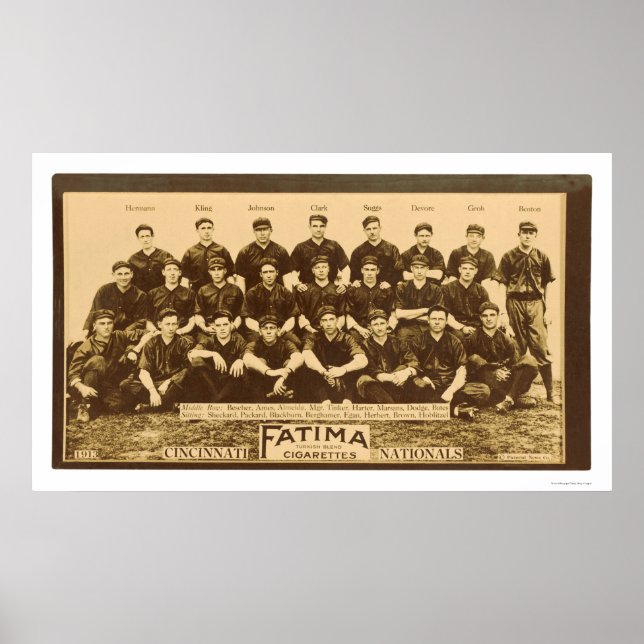 Cincinnati Reds Baseball 1913 Poster (Vorne)