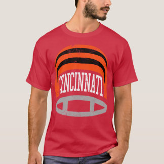 Cincinnati Retro-Helm Schwarz T-Shirt