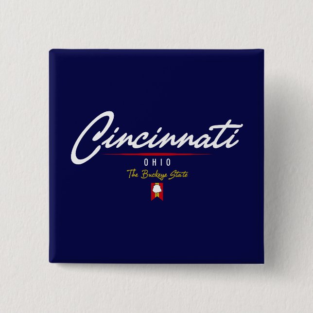 Cincinnati-Skript Button (Vorderseite)