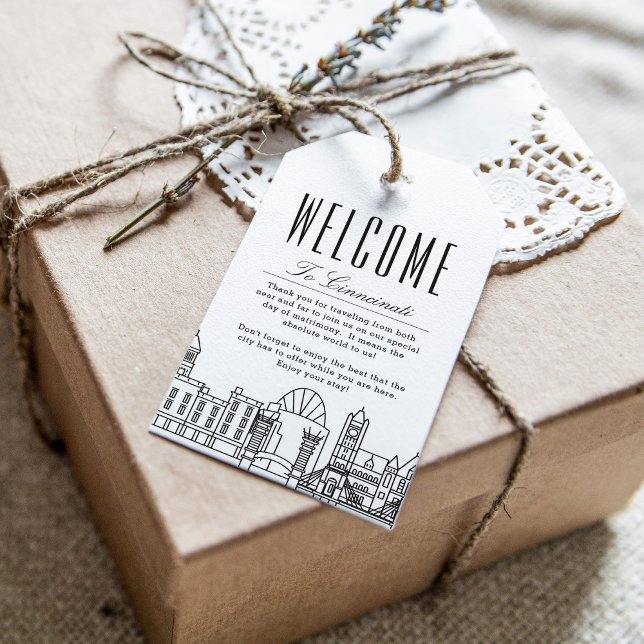 Cincinnati Skyline | Begrüßungstipps Geschenkanhänger (Von Creator hochgeladen)