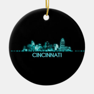 Cincinnati Skyline Keramik Ornament