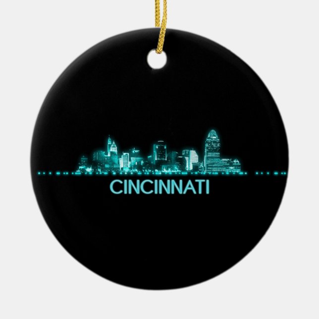 Cincinnati Skyline Keramik Ornament (Vorne)