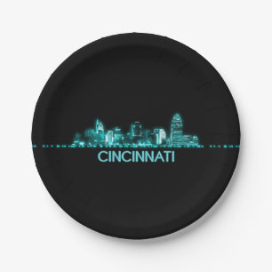 Cincinnati Skyline Pappteller