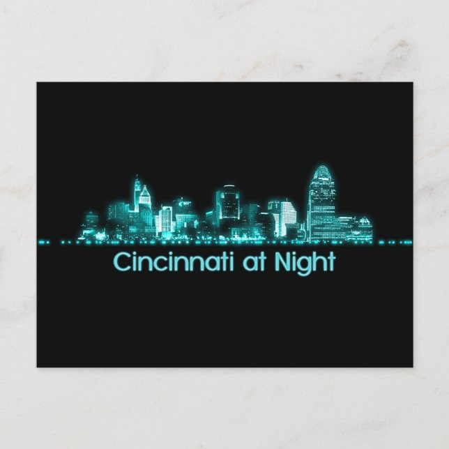 Cincinnati Skyline Postkarte (Vorderseite)