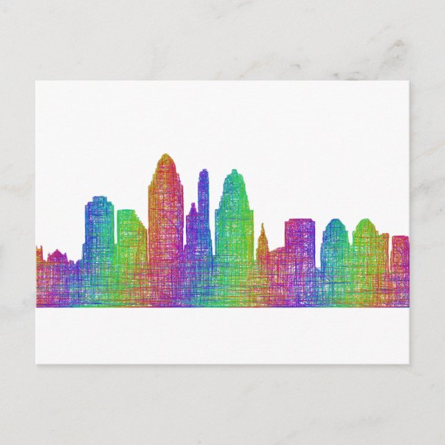 Cincinnati Skyline Postkarte (Vorderseite)