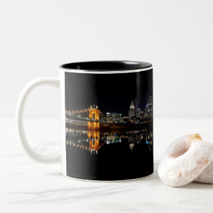 Cincinnati Skyline-Tasse Zweifarbige Tasse