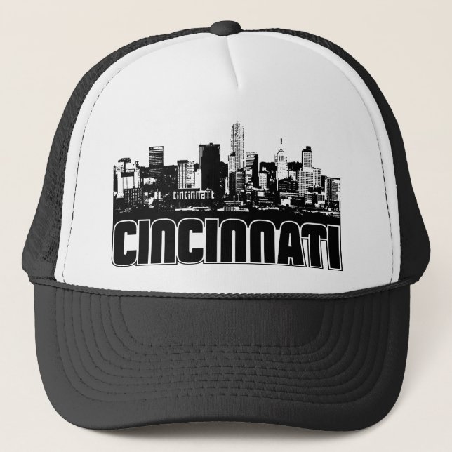 Cincinnati-Skyline Truckerkappe (Vorderseite)