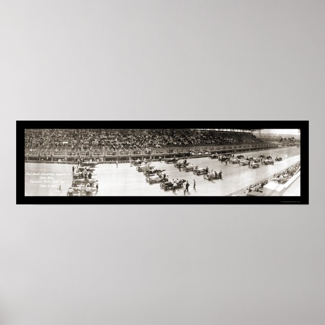Cincinnati Speedway Foto 1916 Poster (Vorne)