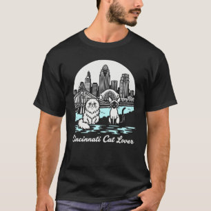 Cincinnati Stadt Ohio Katzenliebhaber T-Shirt