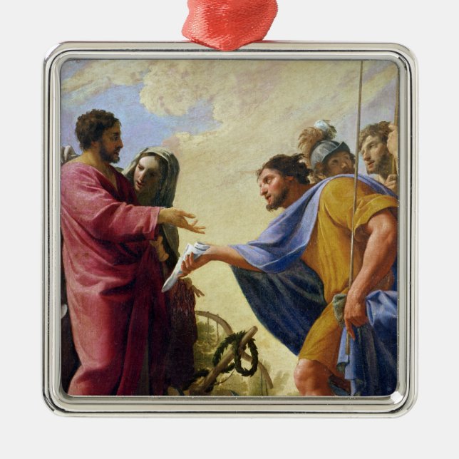 Cincinnatus, das zu seinem Pflug zurückgeht Ornament Aus Metall (Vorne)