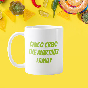 Cinco Crew Personalisiert Familienname Kaffeetasse