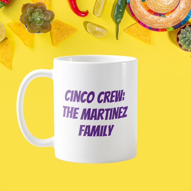 Cinco Crew Personalisiert Familienname Kaffeetasse (Von Creator hochgeladen)
