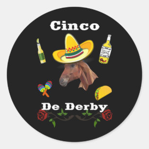 Cinco De Der Mexican Cinco De Mayo 1 Runder Aufkleber