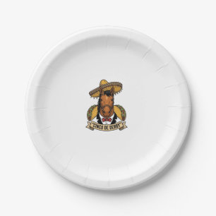 Cinco de Derby Pferd Taco Sombrero Vintage Design Pappteller