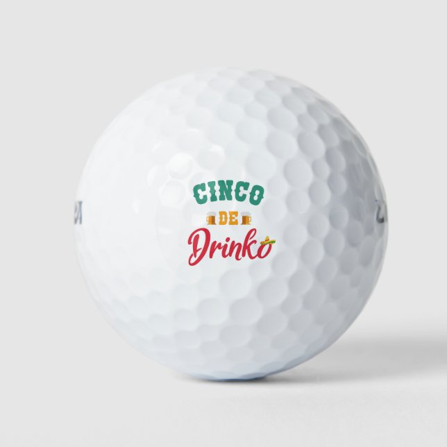 Cinco De Drinko Funny Cinco De Mayo Zitat Geschenk Golfball (Vorderseite)