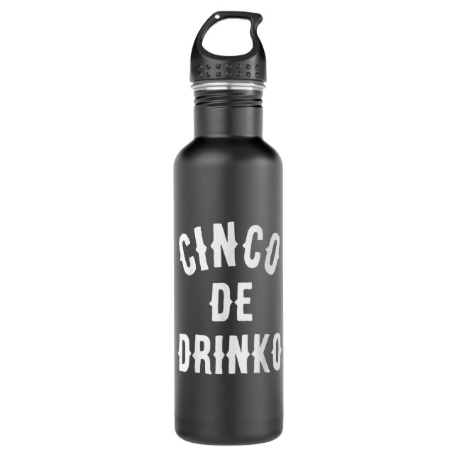 Cinco De Drinko Funny Mexican Drinking Gift Idea  Edelstahlflasche (Vorderseite)