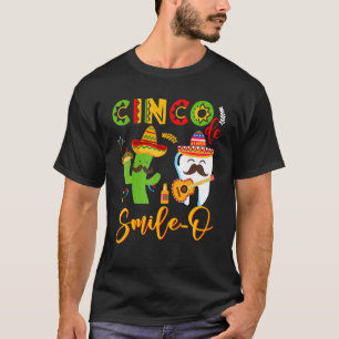 Cinco De Lächeln  O Lustige Gitarre Zahn Katze Tac T-Shirt