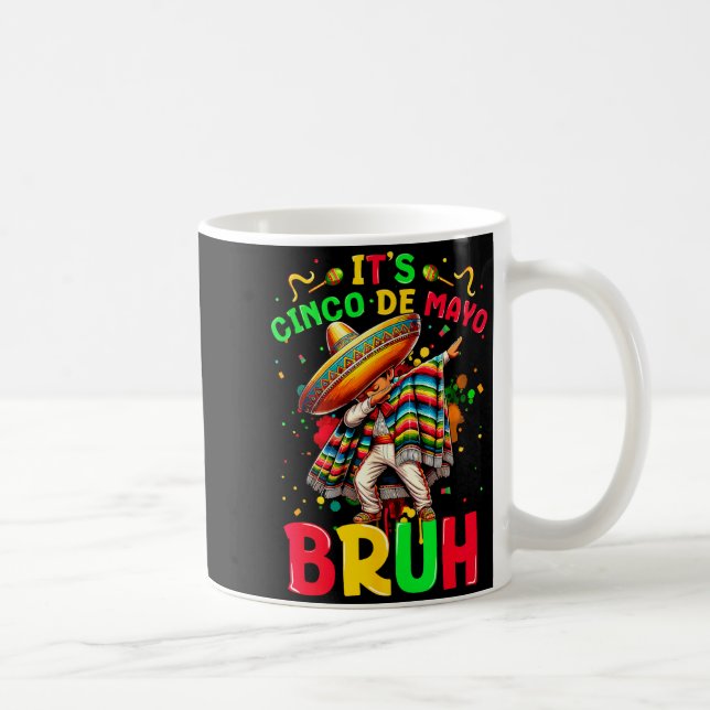 Cinco de Mayo Alter Dabbing-Junge mexikanischer So Kaffeetasse (Rechts)
