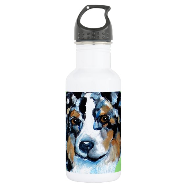 CINCO de MAYO AUSTRALIAN SHEPHERD Trinkflasche (Vorderseite)