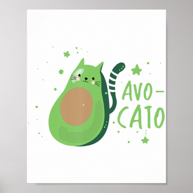 Cinco De Mayo Avocado Cat Niedlich Avocato Meow Ge Poster (Vorne)
