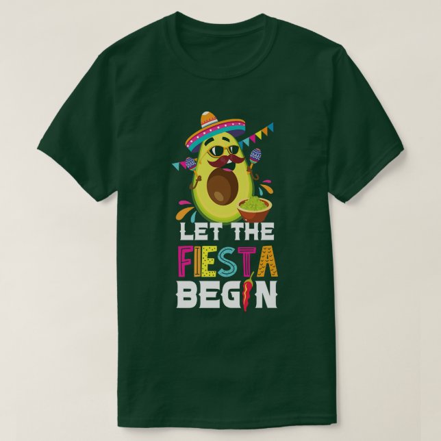Cinco De Mayo Avocado Guacamole SombreroT-Shirt T-Shirt (Design vorne)