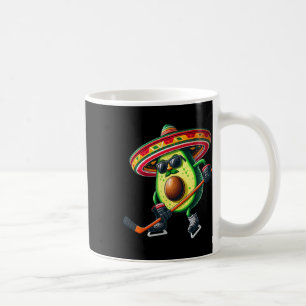 Cinco De Mayo Avocado zeigt Hockeykompetenzen Funn Kaffeetasse