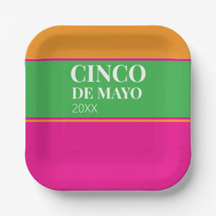 Cinco De Mayo BBQ-Party Pappteller