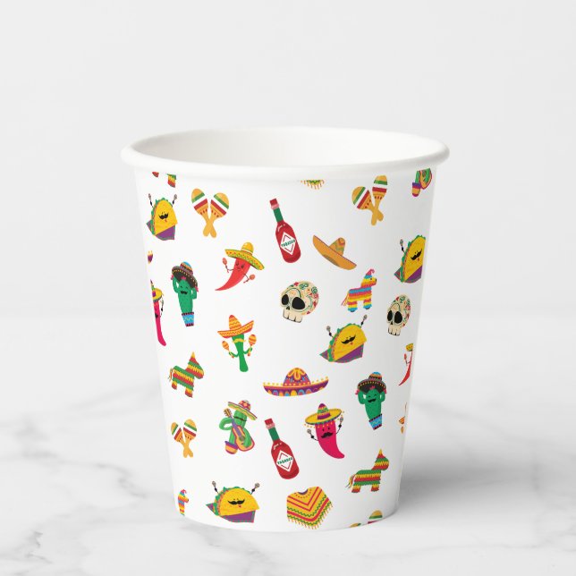 Cinco de Mayo Becher - Mexican Fiesta Muster (Vorderseite)