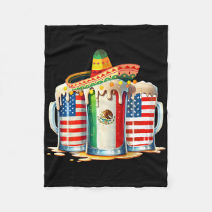 Cinco De Mayo Beer Mexican Flag Drink Party Fleecedecke
