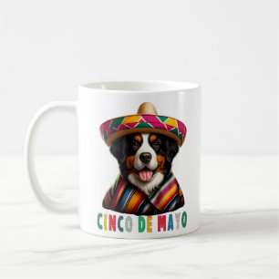 Cinco de Mayo Bernese Dog mit Poncho und Sombrero Kaffeetasse