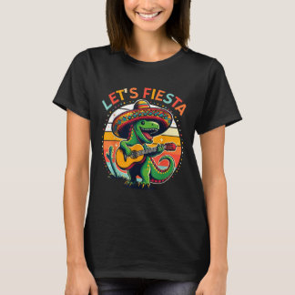 Cinco De Mayo Boys Kids Lasse Fiesta Dinosaur Mexi T-Shirt