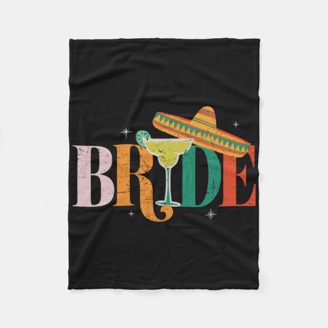 Cinco De Mayo Bride Margarita Bychelorette Party m Fleecedecke (Vorderseite)