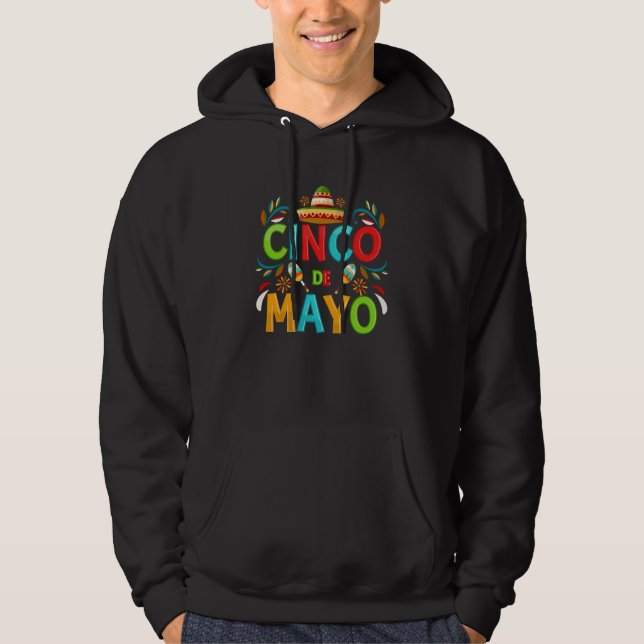 Cinco De Mayo Burritos Mexico Tacos and Avocado  4 Hoodie (Vorderseite)