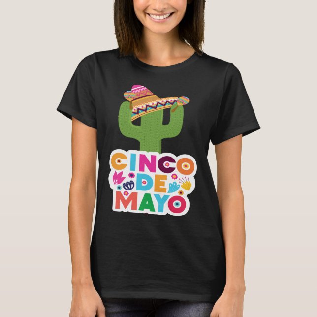 Cinco De Mayo Burritos Mexico Tacos and Avocado 53 T-Shirt (Vorderseite)